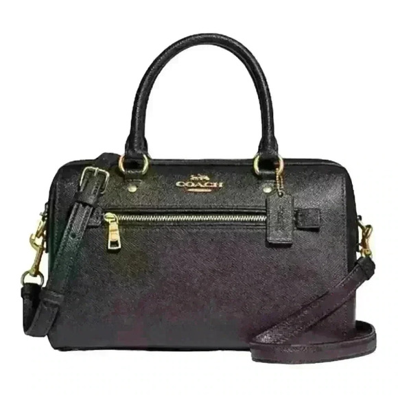 Coach Rowan Satchel, Black, NWT.  So Cute! - Picture 1 of 12